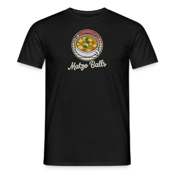 Matzah Casher Matzo Israël Cuisine juive - T-shirt homme - noir - Devant - AI Model Male 178 light (178cm)