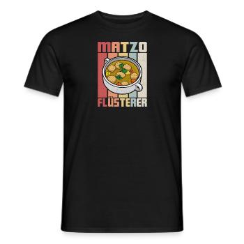 Matzah Matzo Cuisine Israel Jewish Kosher - Men's T-Shirt - black - Front - AI Model Male 178 light (178cm)