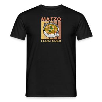 Matzah Kosher Matzo Israel Jewish cuisine - Men's T-Shirt - black - Front - AI Model Male 178 light (178cm)