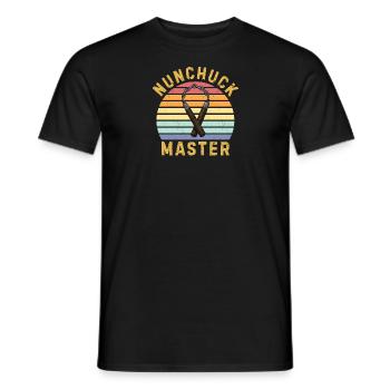 Nunchaku Japan Waffe Japan Training Karate Shurite - Männer T-Shirt - Schwarz - Vorne - AI Model Male 178 light (178cm)