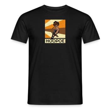 hoopoe bird garden forest nature ornithologist - Men's T-Shirt - black - Front - AI Model Male 178 light (178cm)