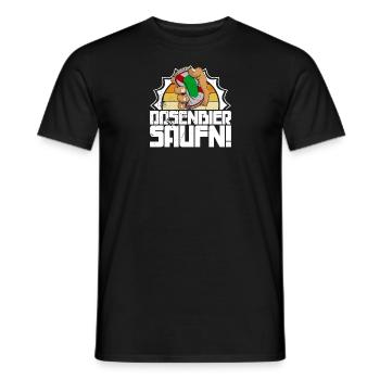 Saufen Bier Trinken Alkohol Dosenbier Bierzelt - Männer T-Shirt - Schwarz - Vorne - AI Model Male 178 light (178cm)