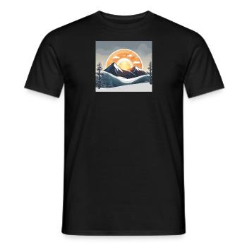 montagnes scintillantes - T-shirt homme - noir - Devant - AI Model Male 178 light (178cm)