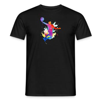 Basketball Player Basketball Basketball Basketball - Men's T-Shirt - black - Front - AI Model Male 178 light (178cm)