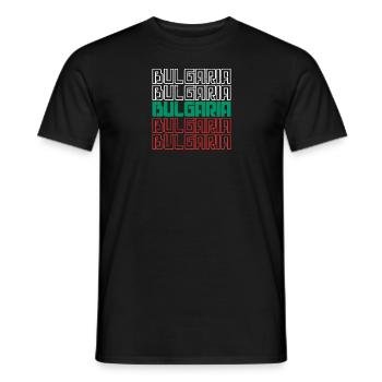 Bulgarie Drapeau Vacances Sofia Origine - T-shirt homme - noir - Devant - AI Model Male 178 light (178cm)