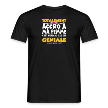 Saint Valentin Couple Homme Blague Femme Jalouse - T-shirt homme - noir - Devant - AI Model Male 178 light (178cm)