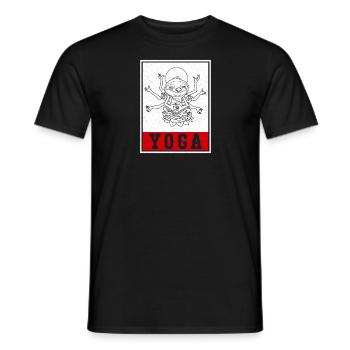 Niedlich Yoga Lotus Namaste Buddha Yogalehrer - Männer T-Shirt - Schwarz - Vorne - AI Model Male 178 light (178cm)