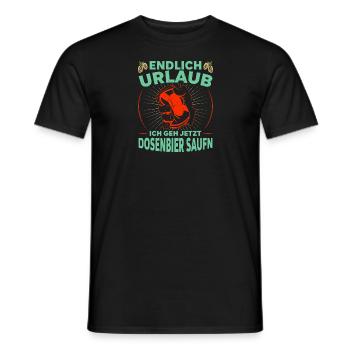 Saufen Trinken Biertrinker Dosenbier Wettsaufen - Männer T-Shirt - Schwarz - Vorne - AI Model Male 178 light (178cm)