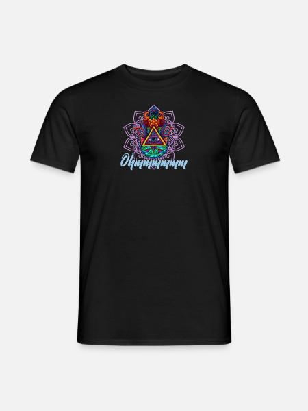 Hamsa Yoga Buddha Talisman Hindu Glück - Männer T-Shirt - Schwarz