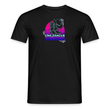 Line dance Tanzen Westernstiefel Tanzgruppe - Männer T-Shirt - Schwarz - Vorne - AI Model Male 178 light (178cm)