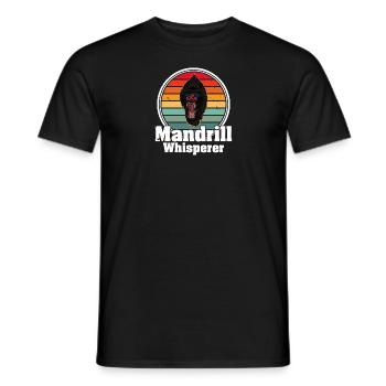 Mandrill Affe primat Natur Biologe Safari Tiere - Männer T-Shirt - Schwarz - Vorne - AI Model Male 178 light (178cm)