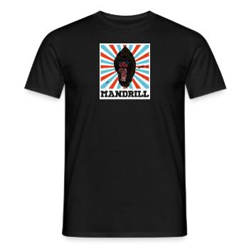 Mandrill Afrika Primat Safari Affe Säugetier - Männer T-Shirt - Schwarz - Vorne - AI Model Male 178 light (178cm)