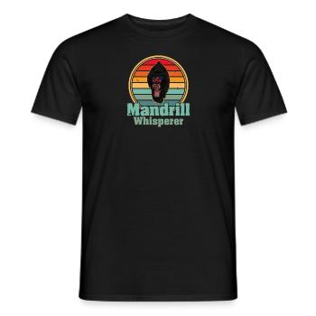 Mandrill Affe primat Natur Biologe Safari Tiere - Männer T-Shirt - Schwarz - Vorne - AI Model Male 178 light (178cm)