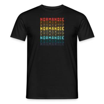 Normandie Herzogtum Frankreich Reise Urlaub Region - Männer T-Shirt - Schwarz - Vorne - AI Model Male 178 light (178cm)