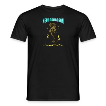 Neurologie Gehirn Neurologe Neuron Medizin - Männer T-Shirt - Schwarz - Vorne - AI Model Male 178 light (178cm)