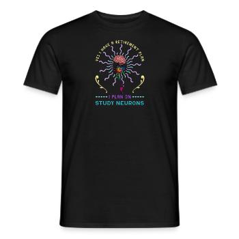 Neurologie Medizin Gehirn Facharzt Neuron - Männer T-Shirt - Schwarz - Vorne - AI Model Male 178 light (178cm)