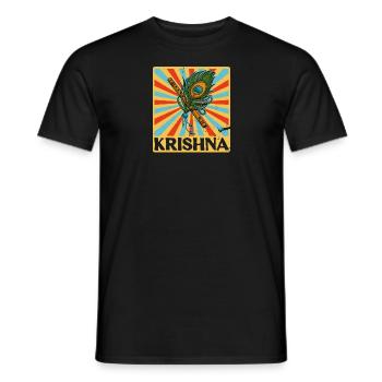 Krishna Musik Flöte Hindustani Buddhismus - Männer T-Shirt - Schwarz - Vorne - AI Model Male 178 light (178cm)