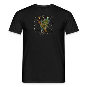 Buddhismus Musik Krishna Flöte Bansuri Yoga - Männer T-Shirt - Schwarz - Vorne - AI Model Male 178 light (178cm)