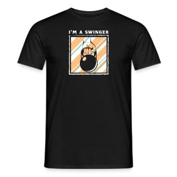 Hantel Kettlebell Fitness Bodybuilder Masse - Männer T-Shirt - Schwarz - Vorne - AI Model Male 178 light (178cm)