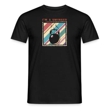 Hantel Kettlebell Fitness Bodybuilder Masse - Männer T-Shirt - Schwarz - Vorne - AI Model Male 178 light (178cm)