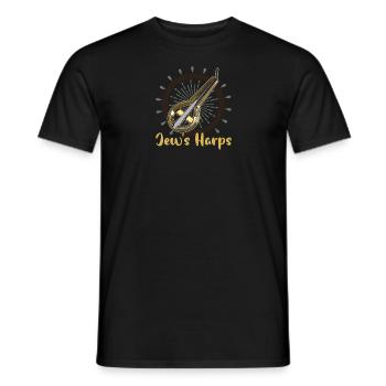 Jew's Harp Instrument Qopuz Maultrommel - Männer T-Shirt - Schwarz - Vorne - AI Model Male 178 light (178cm)