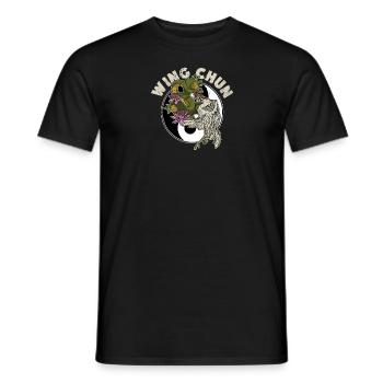 Wing Chun Tsun Kampfsport Schlange Kunst - Männer T-Shirt - Schwarz - Vorne - AI Model Male 178 light (178cm)