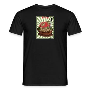 Gnocchi Teig Pasta Gerischt Italien Italienisch - Männer T-Shirt - Schwarz - Vorne - AI Model Male 178 light (178cm)