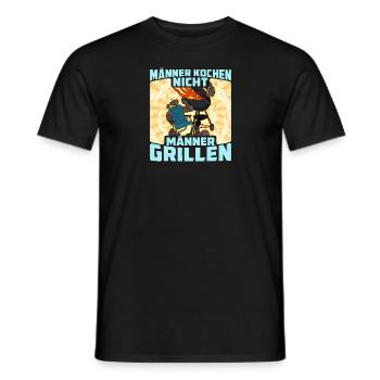 Barbecue BBQ Fleisch Grillen Soße Schmortopf - Männer T-Shirt - Schwarz - Vorne - AI Model Male 178 light (178cm)