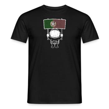 Portugal Heimat Abstammung Flagge National - Männer T-Shirt - Schwarz - Vorne - AI Model Male 178 light (178cm)