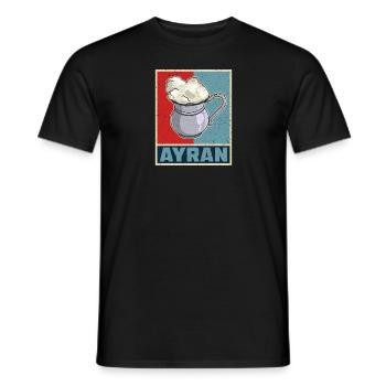 Ayran Becher Döner Kebab Türkei Türlisch Milch - Männer T-Shirt - Schwarz - Vorne - AI Model Male 178 light (178cm)