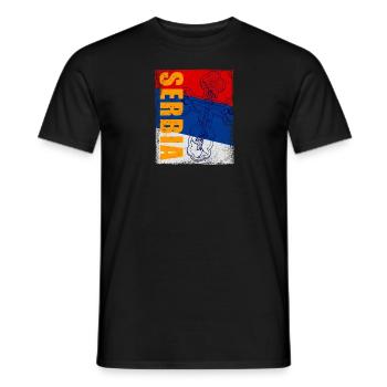 Serbien Orthodox Balkan Christentum Belgrad - Männer T-Shirt - Schwarz - Vorne - AI Model Male 178 light (178cm)