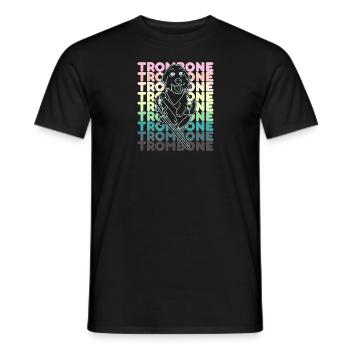 Hund Blechbläser Posaune Musiker Orchester - Männer T-Shirt - Schwarz - Vorne - AI Model Male 178 light (178cm)