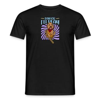Posaunist Musiker Trompete Musik Hund - Männer T-Shirt - Schwarz - Vorne - AI Model Male 178 light (178cm)