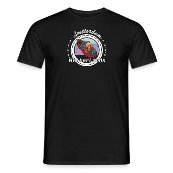 Niederlande Souvenir Holzschuhe Holländer Reise - Männer T-Shirt - Schwarz - Vorne - AI Model Male 178 light (178cm)