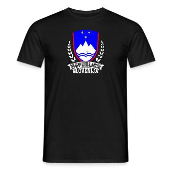 Slowenien Balkan National Herkunft Urlaub - Männer T-Shirt - Schwarz - Vorne - AI Model Male 178 light (178cm)