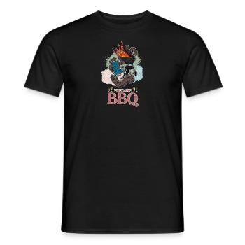 BBQ Grillen Smoker Fleisch Koch Vater Sommer - Männer T-Shirt - Schwarz - Vorne - AI Model Male 178 light (178cm)