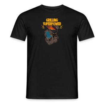 Barbecue Sommer Vater Grillen Fleisch Party - Männer T-Shirt - Schwarz - Vorne - AI Model Male 178 light (178cm)