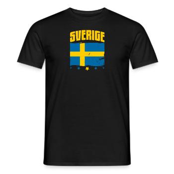 Schweden Skandinavien Sverige Urlaub Volk - Männer T-Shirt - Schwarz - Vorne - AI Model Male 178 light (178cm)