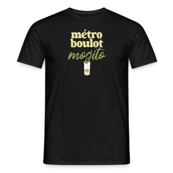 Métro Boulot Mojito - T-shirt homme - noir - Devant - AI Model Male 178 light (178cm)