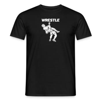 Suplex Kampfsportler Ringen Training Wettkampf - Männer T-Shirt - Schwarz - Vorne - AI Model Male 178 light (178cm)