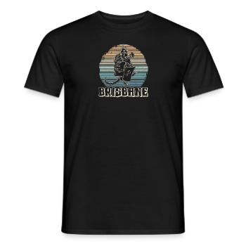 Australien Reise Urlaub Känguru Symbol Urlaub - Männer T-Shirt - Schwarz - Vorne - AI Model Male 178 light (178cm)