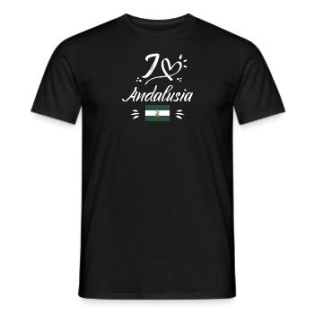 Sevilla Flagge Iberische Halbinsel Spanien - Männer T-Shirt - Schwarz - Vorne - AI Model Male 178 light (178cm)