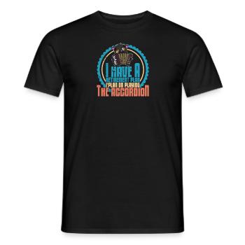 Handziehinstrument Musik Akkordeon Musiker - Männer T-Shirt - Schwarz - Vorne - AI Model Male 178 light (178cm)