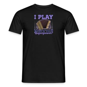 Musiker Musik Akkordeon Volksmusik Akkordeon - Männer T-Shirt - Schwarz - Vorne - AI Model Male 178 light (178cm)