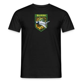 Baikonur Kosmodrom Buran UdSSR Sowjetisch - Männer T-Shirt - Schwarz - Vorne - AI Model Male 178 light (178cm)