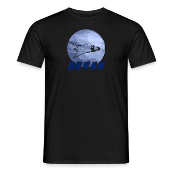 Energia Buran Weltraum UdSSR Raumschiff - Männer T-Shirt - Schwarz - Vorne - AI Model Male 178 light (178cm)