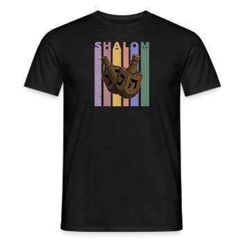 Israel Dreidelspiel Dreideö Hebräisch Thora - Männer T-Shirt - Schwarz - Vorne - AI Model Male 178 light (178cm)
