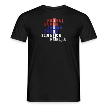 Srbija Belgrad Serbien Serbisch Heimat Urlaub Flag - Männer T-Shirt - Schwarz - Vorne - AI Model Male 178 light (178cm)