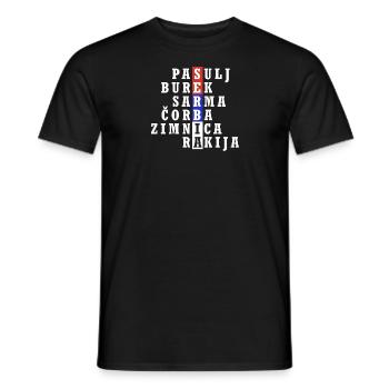 Srbija Belgrad Serbien Serbisch Heimat Urlaub Flag - Männer T-Shirt - Schwarz - Vorne - AI Model Male 178 light (178cm)