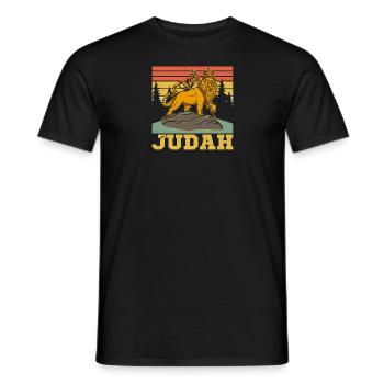 Christentum Löwe von Juda Jufah Afrika Kultur Musi - Männer T-Shirt - Schwarz - Vorne - AI Model Male 178 light (178cm)